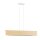 Suspension bois métal ajustable 3x E27 Naturel Blanc