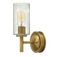 Applique avec abat-jour verre de pluie métal en...