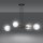 Lampe à suspendre Boule Abat-jour réglable Noir Blanc 4x E27
