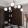 Lampe à suspendre noire réglable en verre 6x E27 Lampe à suspendre