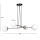 Lampe à suspendre avec abat-jour blanc réglable verre métal 4x