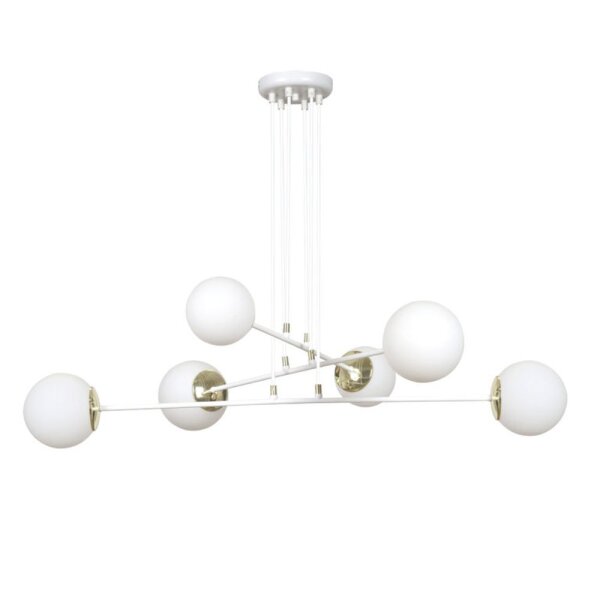 Suspension Blanc ajustable Moderne 6x E27 Salon
