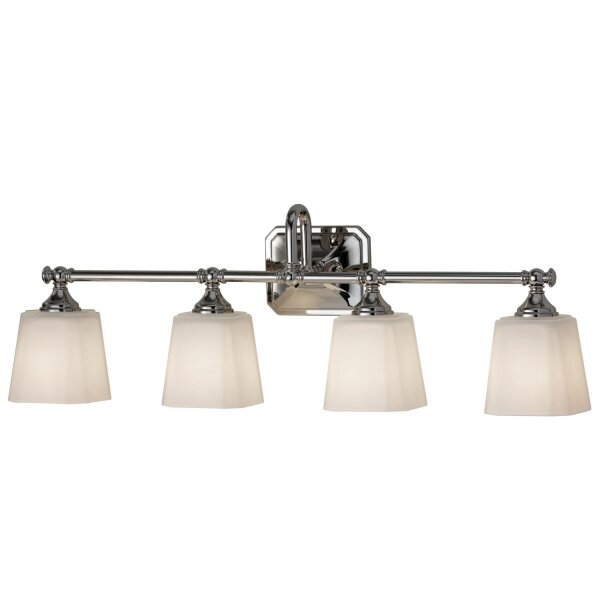 Grande applique LED salle de bain en chrome blanc 76cm de long IP44