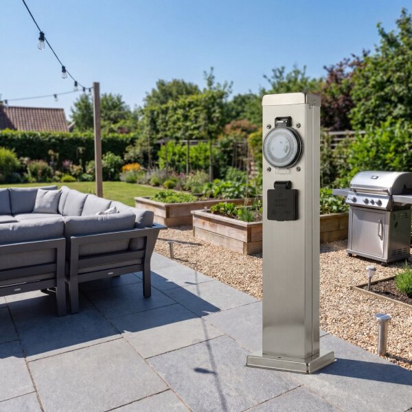Colonne dénergie avec minuterie 2 fois Jardin Terrasse