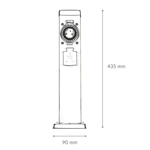 Colonne dénergie avec minuterie 2 fois Jardin Terrasse
