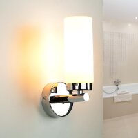 Lampe de salle de bain murale miroir verre métal...