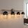 Applique noire or grande 4x E14 métal loft design