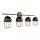 Applique noire or grande 4x E14 métal loft design