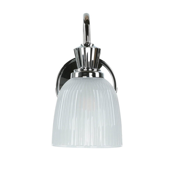 Lampe de salle de bain stylée avec LED IP44 Verre strié COSTILLA