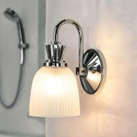 Lampe de salle de bain stylée avec LED IP44 Verre...