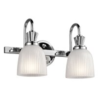 Applique LED salle de bain chromée blanche IP44...