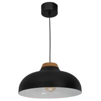 Suspension Noir M&eacute;tal Abat-jour Scandinave