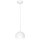 Lampe &agrave; suspendre ronde Blanc R&eacute;tro M&eacute;tal Abat-jour E27