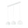 Lampe à suspendre blanche E27 design rétro 3 flammes