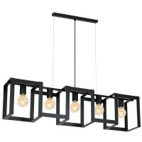 Lampe à suspendre Noir Métal Moderne 108 cm...