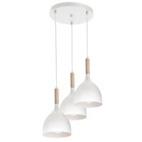 Suspension M&eacute;tal Bois Scandinave Blanc 3