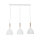 Lampe à suspendre Blanc Métal Bois 3 flammes