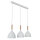 Lampe à suspendre Blanc Métal Bois 3 flammes