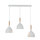 Lampe à suspendre Blanc Métal Bois 3 flammes