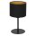Lampe de table noir or 34 cm tissu abat-jour E27