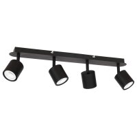 Spot Spot noir 4 flammes Métal Moderne GU10