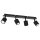 Spot Spot noir 4 flammes M&eacute;tal Moderne GU10