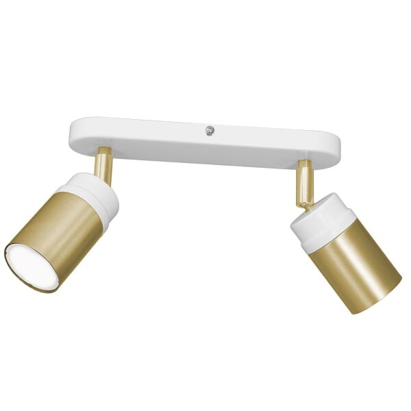 Spot de plafond Blanc Laiton Métal Moderne GU10