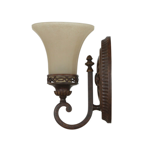 Applique ANABELL 1 en brun L:16cm Lampe de campagne