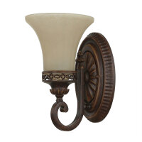 Applique ANABELL 1 en brun L:16cm Lampe de campagne