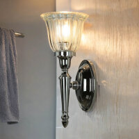 Lampe de salle de bain design LED en laiton verre IP44 en...