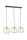 Lampe &agrave; suspendre m&eacute;tal noir or L:60cm E27 Retro