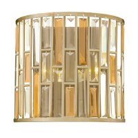 Applique Art D&eacute;co PRISM feuille dargent Lampe design
