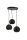 Suspension M&eacute;tal Moderne ronde &Oslash;38cm &eacute;l&eacute;gant