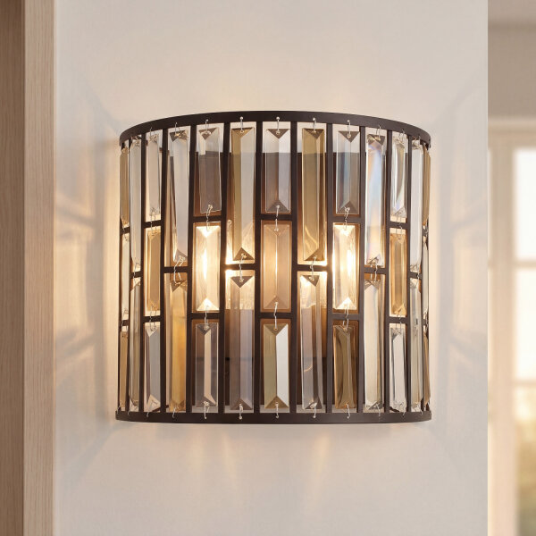Lampe murale PRISM L:31cm en bronze Lampe Art Nouveau