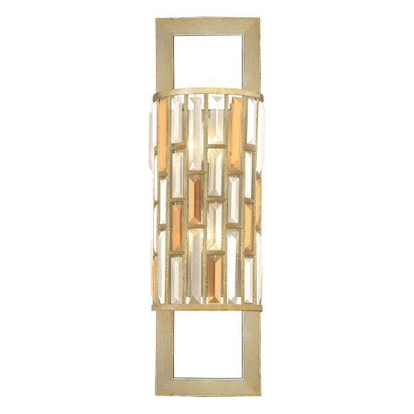 Applique PRISM L:31cm feuille dargent Lampe Art Déco