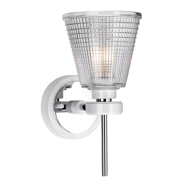 Lampe de salle de bain LED verre IP44 en chrome orientable