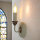 Applique CANDELA 8 Bois Shabby Blanc Bougie Lampe