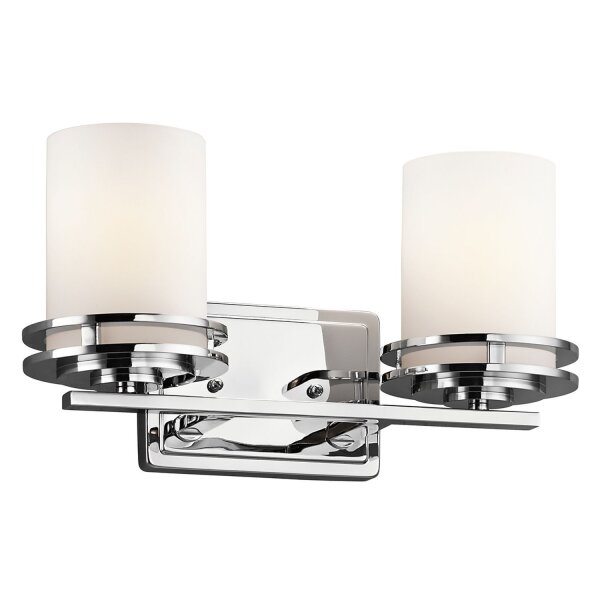 Lampe de salle de bain LED IP44 en chrome blanc ALADYN