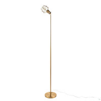 Lampadaire métal rétro ajustable en laiton...