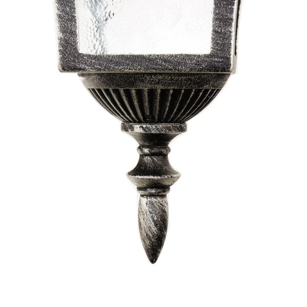 Außen Wandleuchte E27 Silber Antik 36cm TOSCANA