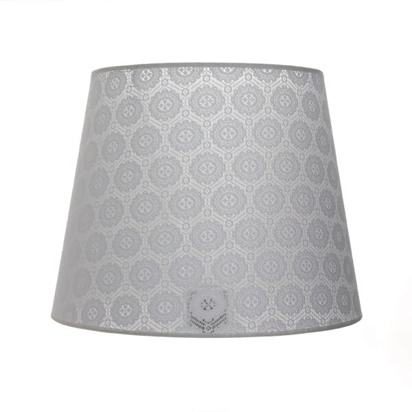 Abat-jour Gris Lampadaire E27 tissu crocheté