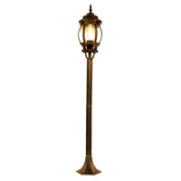 Lampe dallée jardin E27 111 cm en or antique rustique