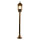 Lampe dallée jardin E27 111 cm en or antique rustique