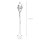 Lampe dallée jardin E27 111 cm en or antique rustique