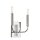 Applique chrome blanc 2x E14 en nickel blanc métal tissu