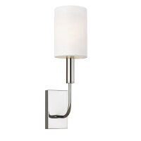 Applique murale en nickel blanc métal tissu E14...