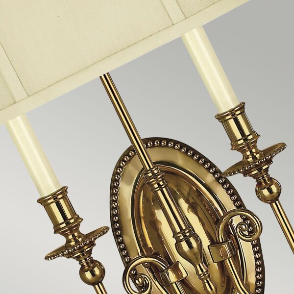 Applique murale laiton tissu design baroque CAMI