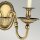 Applique murale laiton tissu 2 flammes design baroque