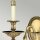 Applique murale laiton tissu 2 flammes design baroque