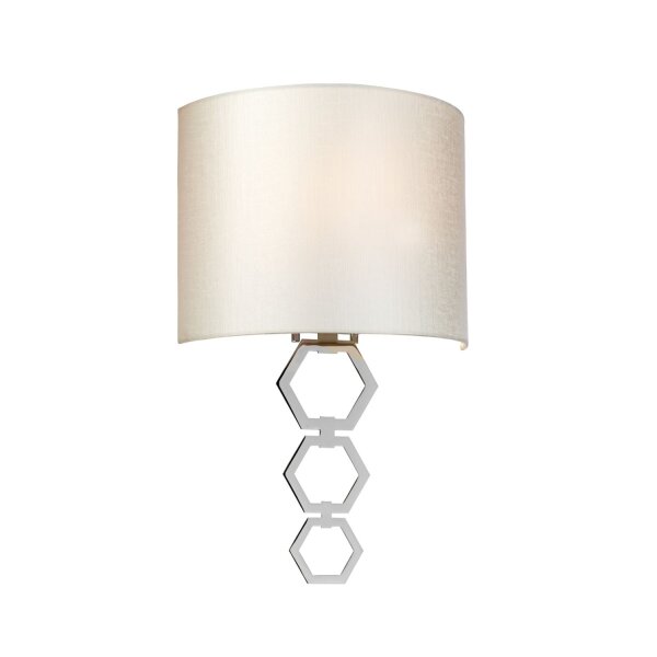 Applique murale Tissu Métal Crème Chrome Moderne TADES